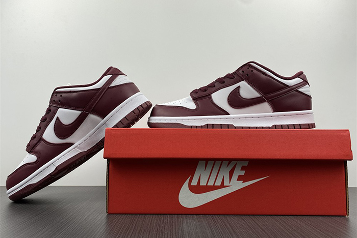 New Nike Dunk Low “Bordeaux” White/Bordeaux   DD1503-108